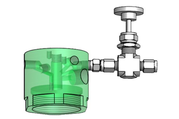 Additional needle valve for BR-25/40, SS-316Tl (5725250)